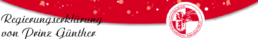 Regierungserkl�rung
von Prinz G�nther